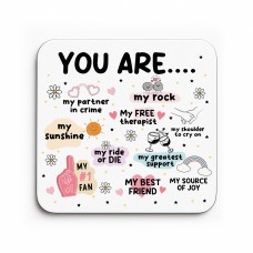 Birthday Gift For Best Friend Bestie Coaster Christmas Gift