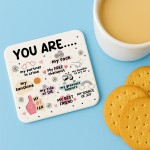 Birthday Gift For Best Friend Bestie Coaster Christmas Gift