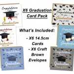 Graduation 2025 Cards Multipack of 6 Assortment Congratulations