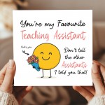 Best Teaching Assistant Card From Children End of Term Thank You