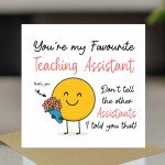Best Teaching Assistant Card From Children End of Term Thank You