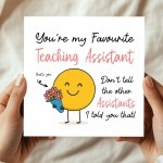 Best Teaching Assistant Card From Children End of Term Thank You