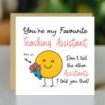 Best Teaching Assistant Card From Children End of Term Thank You