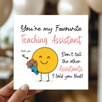 Best Teaching Assistant Card From Children End of Term Thank You