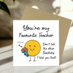 Best Teacher Card From Children End of Term Thank You Card