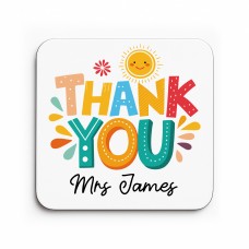 Thank You Gift For Teacher Personalised Coaster From Student