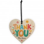 Teacher Thank You Personalised Wooden Heart Appreciation Gifts