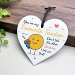 Gift For Favourite Teacher Plaque Thank You Gift For Him Her