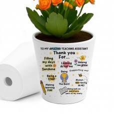 Thank You Gift For Teaching Assistant Plant Pot 10cm x 9cm