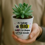 Thank You Teacher Gifts for Women Men Flower Pot A Big Heart