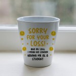 Funny Gift For Teacher Plant Pot 10cm x 9cm Sorry For Your Loss