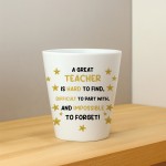 Gift For Great Teacher Plant Pot 10cm x 9cm Teacher Gift