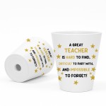 Gift For Great Teacher Plant Pot 10cm x 9cm Teacher Gift
