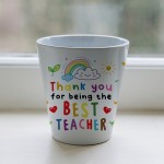 BEST TEACHER GIFT Plant Pot 10cm x 9cm Thank You Gift