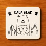 Dada Bear Coaster Gift For Dad From Daughter Son Birthday Father