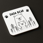 Dada Bear Coaster Gift For Dad From Daughter Son Birthday Father