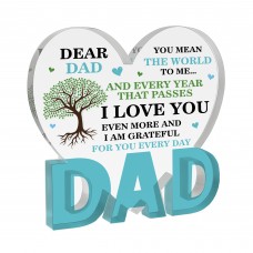 Dad Gifts For Dad Acrylic Heart Plaque 10cm x 10cm Dad Birthday