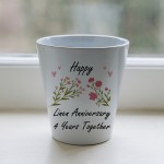 4th Wedding Anniversary Gifts For Wife Couple Gift Plant Pot