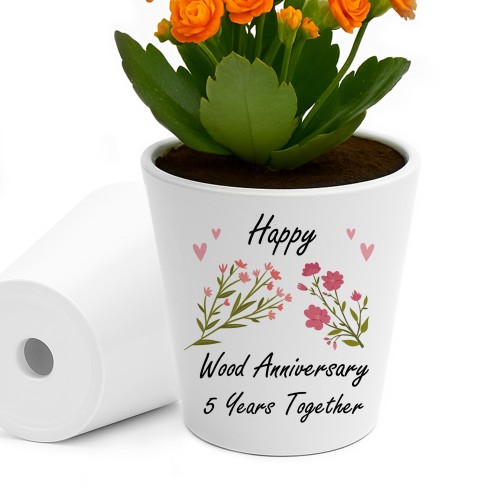 5th Wedding Anniversary Gifts For Wife Couple Gift Plant Pot