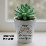 5th Wedding Anniversary Gifts For Wife Couple Gift Plant Pot