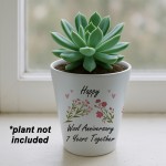 7th Anniversary Gift For Wife Husband Novelty Ceramic Plant Pot 