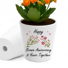 8th Wedding Anniversary Gifts For Wife Couple Gift Plant Pot