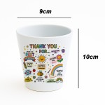 Thank You Gift For BEST TEACHER GIFT Plant Pot 10cm x 9cm Gift