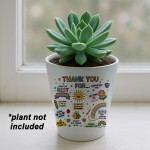 Thank You Gift For BEST TEACHER GIFT Plant Pot 10cm x 9cm Gift