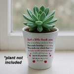 THANK YOU GIFT For Teacher Plant Pot 10cm x 9cm Gift For Teacher
