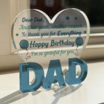 Birthday Gifts for Dad Heart Acrylic Plaque Dad Gifts from Son