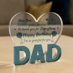Birthday Gifts for Dad Heart Acrylic Plaque Dad Gifts from Son
