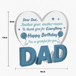 Birthday Gifts for Dad Heart Acrylic Plaque Dad Gifts from Son