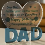 Birthday Gifts for Dad Heart Acrylic Plaque Dad Gifts from Son