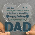 Birthday Gifts for Dad Heart Acrylic Plaque Dad Gifts from Son