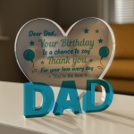 Gifts for Dad For Birthday Heart Acrylic Plaque Dad Gifts