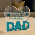 Gifts for Dad For Birthday Heart Acrylic Plaque Dad Gifts