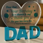 Gifts for Dad For Birthday Heart Acrylic Plaque Dad Gifts
