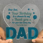 Gifts for Dad For Birthday Heart Acrylic Plaque Dad Gifts