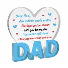 Gifts For Dad Birthday Gifts Acrylic Plaque LOVE YOU Dad Gift