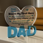 Gifts For Dad Birthday Gifts Acrylic Plaque MY HERO Dad Gift