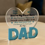 Gifts For Dad Birthday Gifts Acrylic Plaque MY HERO Dad Gift