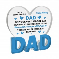 Gifts for Dad Heart Acrylic Plaque Dad Gifts from Daughter