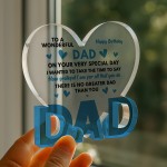 Gifts for Dad Heart Acrylic Plaque Dad Gifts from Daughter