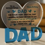 Gifts for Dad Heart Acrylic Plaque Dad Gifts from Daughter
