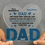 Gifts for Dad Heart Acrylic Plaque Dad Gifts from Daughter