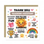 Thank You Card For Teaching Assistant With Kraft Envelope