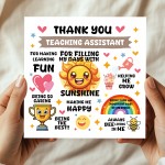 Thank You Card For Teaching Assistant With Kraft Envelope