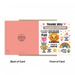 Thank You Card For Teaching Assistant With Kraft Envelope