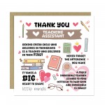 Teaching Assistant Thank You Card With Kraft Envelope For Her