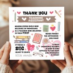Teaching Assistant Thank You Card With Kraft Envelope For Her